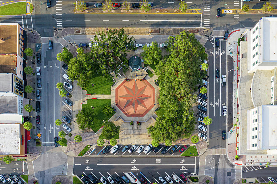 Ocala Downtown Square Aerial Photograph by Michael Warren - Fine Art ...