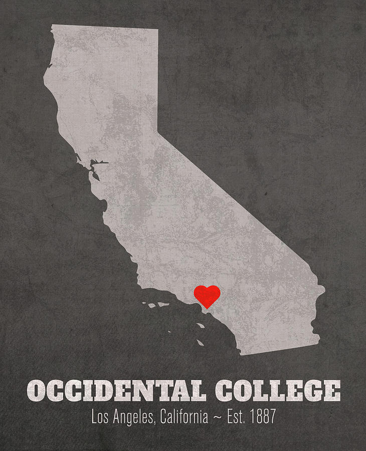 Occidental College Los Angeles California Founded Date Heart Map Mixed   Occidental College Los Angeles California Founded Date Heart Map Design Turnpike 