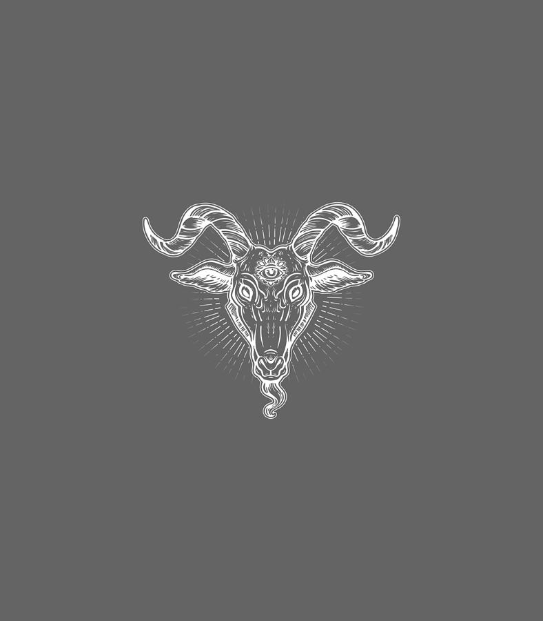 Occult Sabbatic Baphomet Goat Satanic Witchcraft Design Digital Art by ...