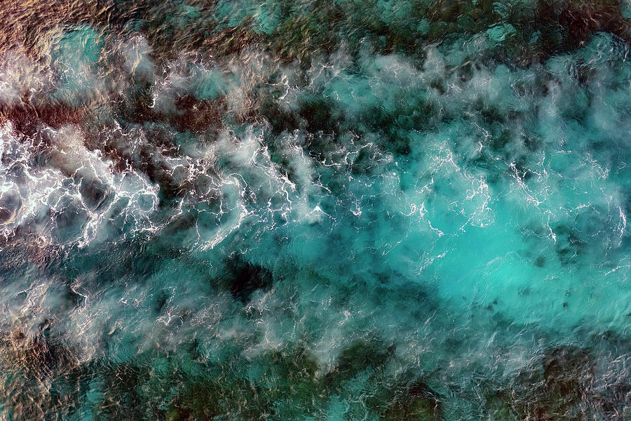 Nature Photograph - Ocean Aerial Abstract - Seven by Christopher Johnson