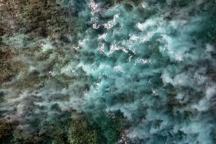 Nature Photograph - Ocean Aerial Abstract - Six by Christopher Johnson