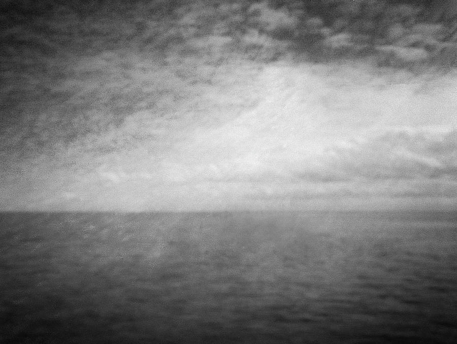 Ocean And Clouds In Bw Photograph