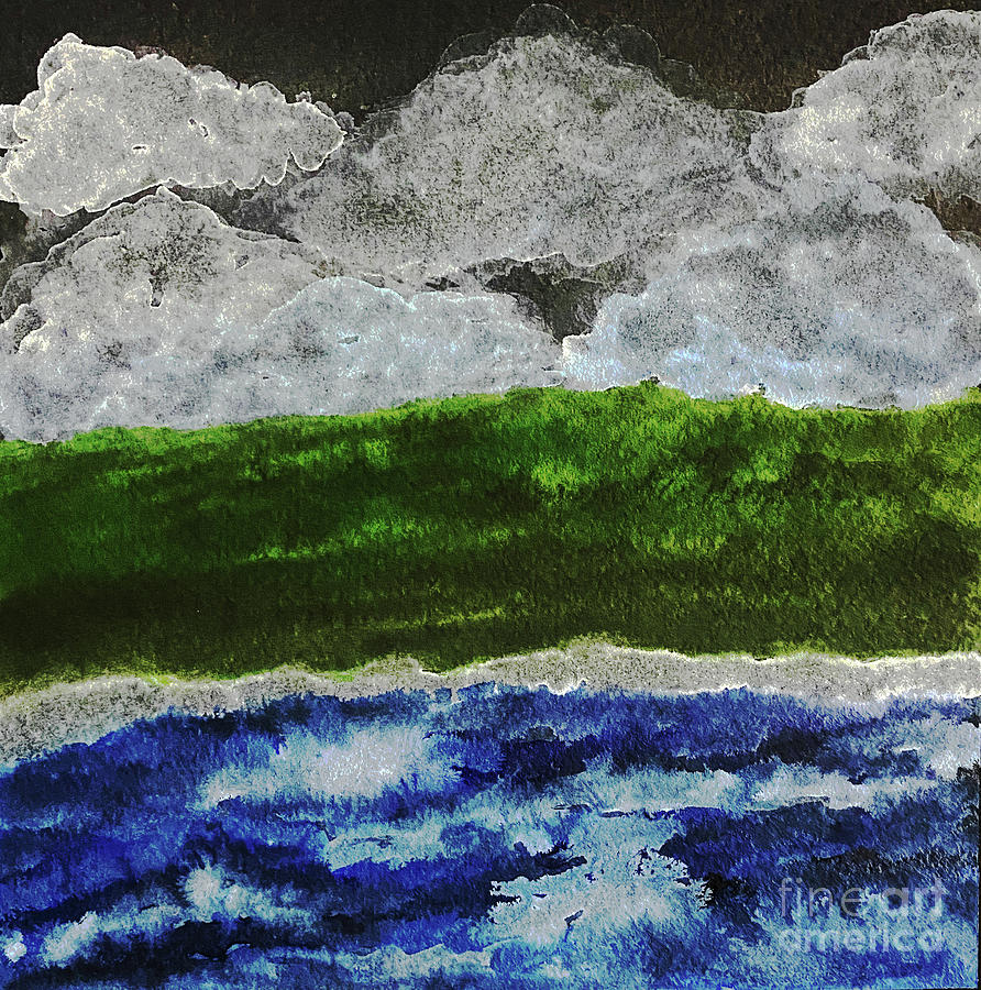 Ocean and Clouds Painting by Lisa Neuman