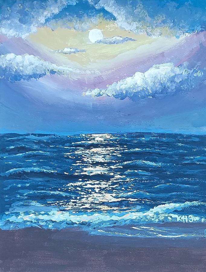 Ocean at Midnight Painting by Kae Creative Corner - Fine Art America