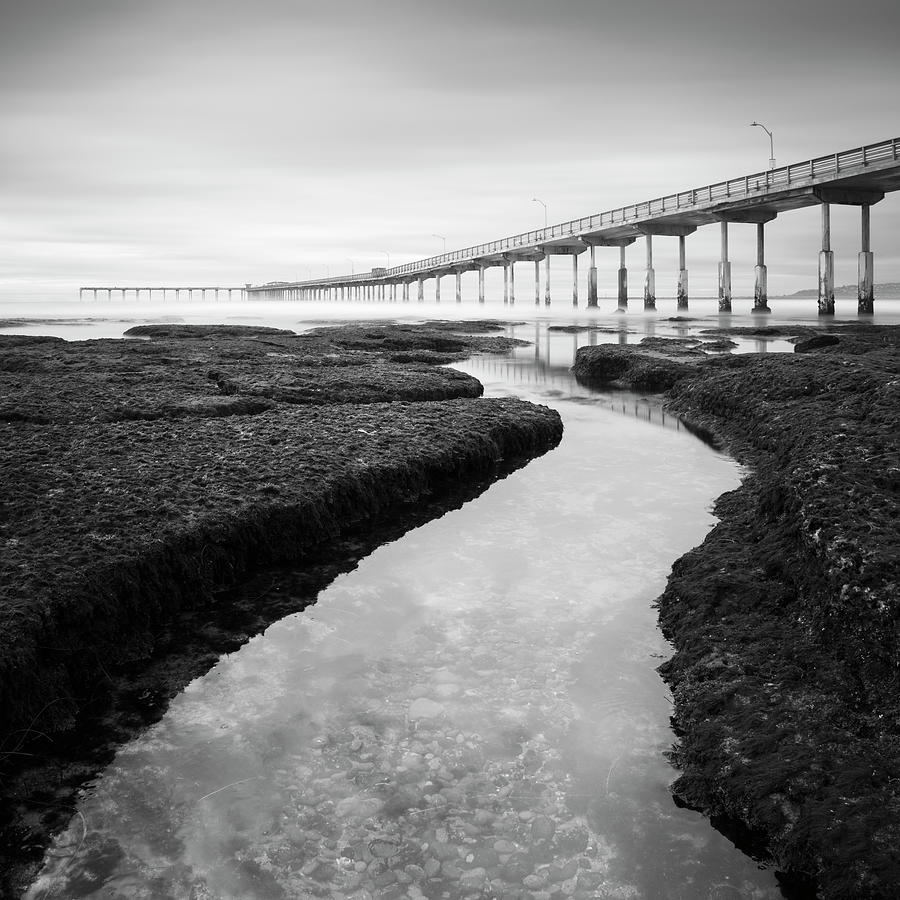 San Diego Photograph - Ocean Beach Cloudy Low Tide by William Dunigan