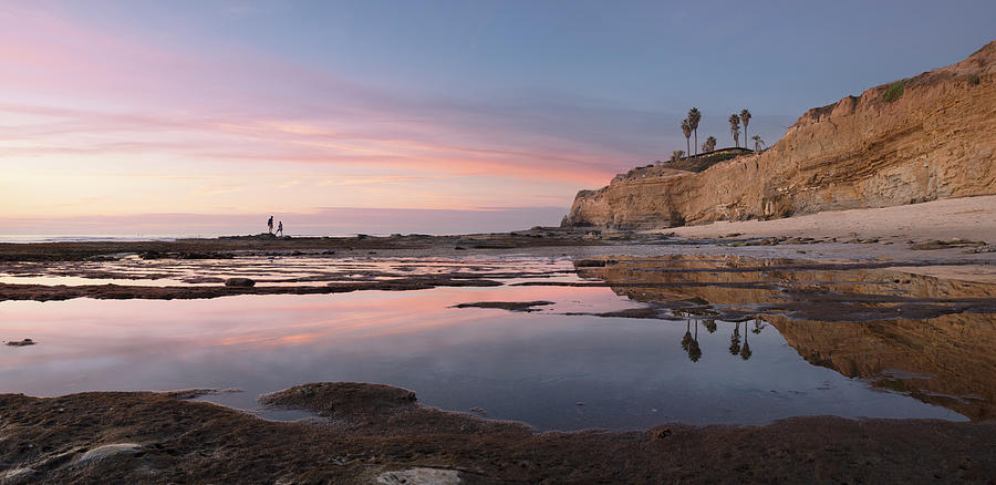 San Diego Photograph - Ocean Beach Dusk Reflection by William Dunigan