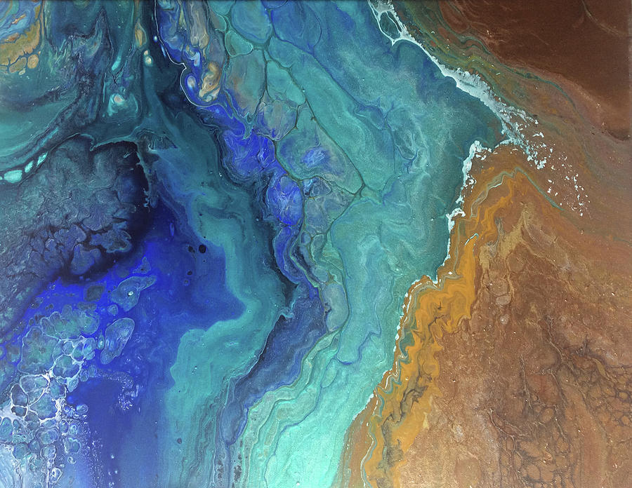 Ocean Blues Painting by Gay Pautz