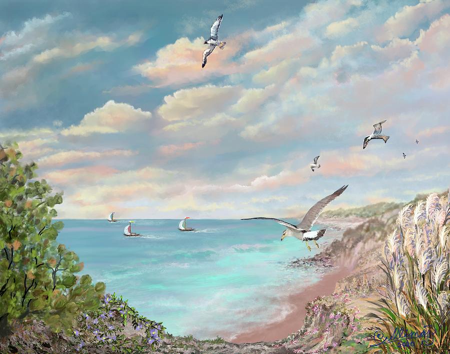 Bird Digital Art - Ocean Breeze by Marilyn Cullingford