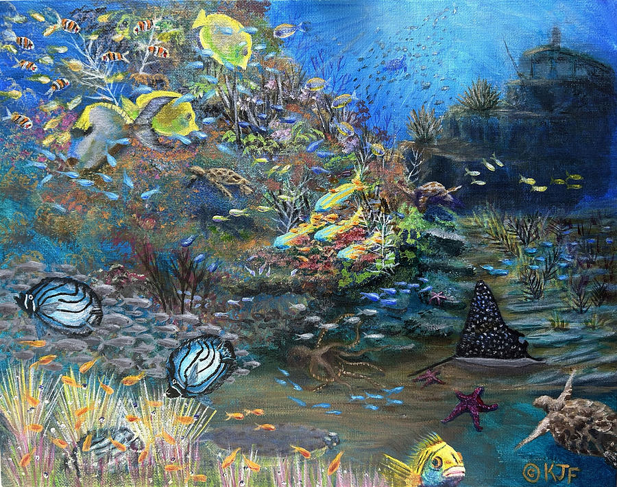 Ocean Buffet Painting by Karen Johnston Fisher - Fine Art America