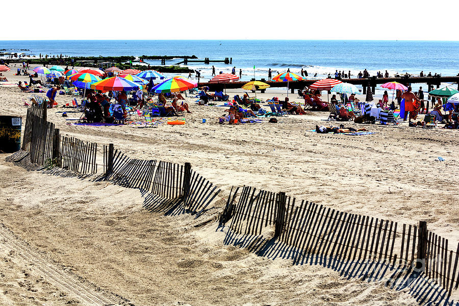 Ocean City Beach Scene in New Jersey Photograph by John Rizzuto
