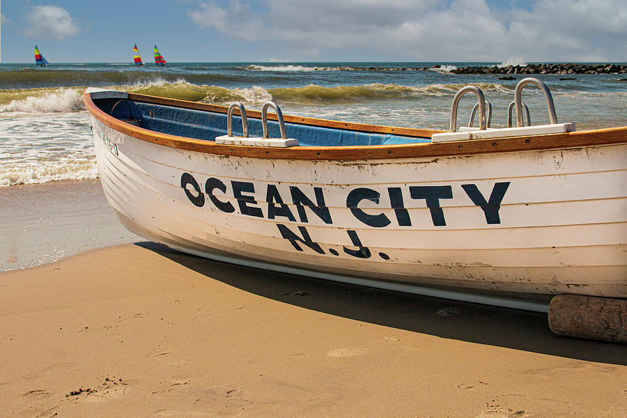 Ocean City Life Boat Ready Photograph by Kristia Adams