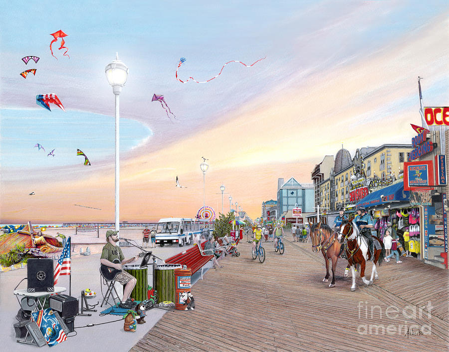 Ocean City Maryland Painting by Albert Puskaric