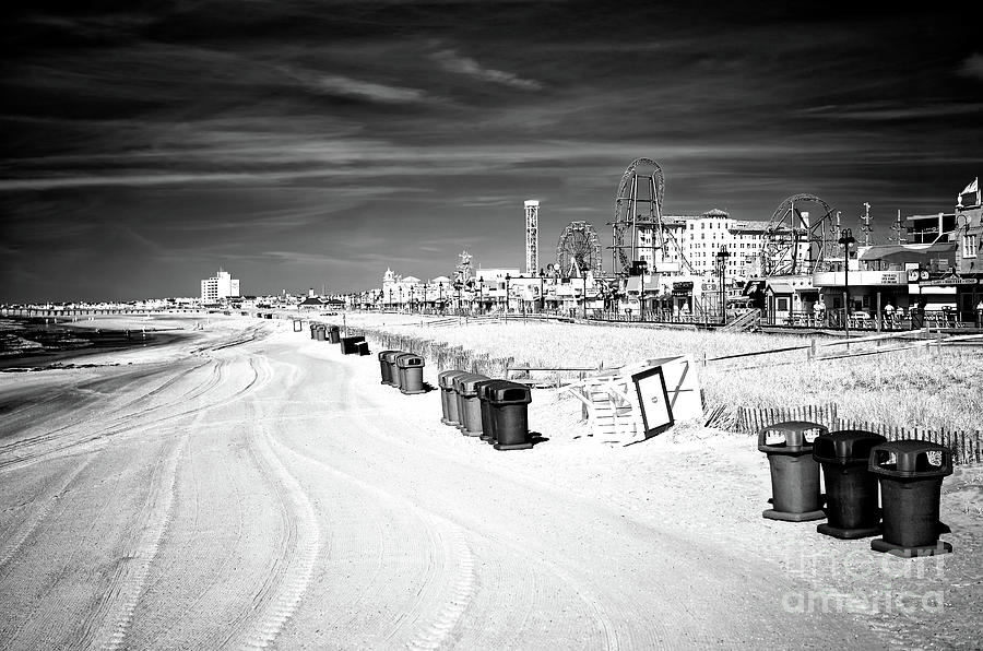 Ocean City New Jersey Beach View Infrared Photograph by John Rizzuto