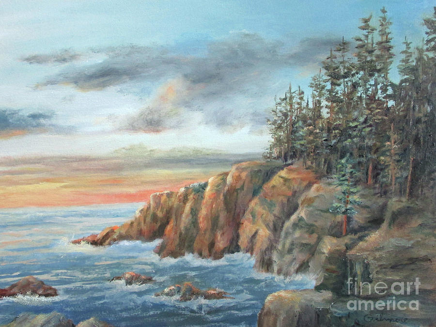 Ocean Cove Painting by Roseann Gilmore