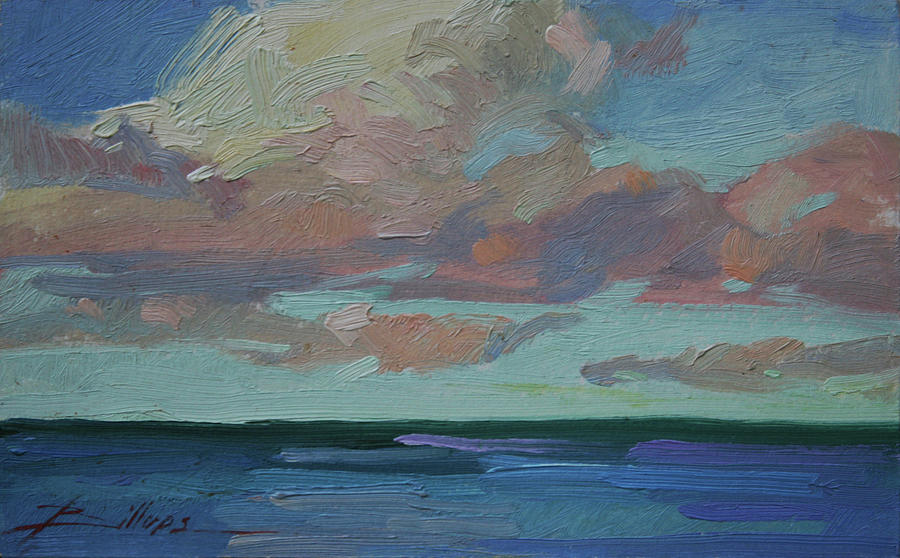 Ocean Cover Painting by Elizabeth - Betty Jean Billups