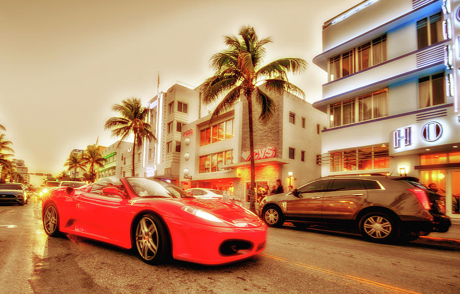 Ocean Drive Miami Photograph by Gary Foxton - Fine Art America