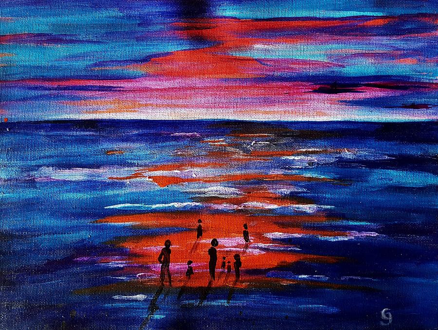 Ocean Dusk Painting by Cheryl Nancy Ann Gordon