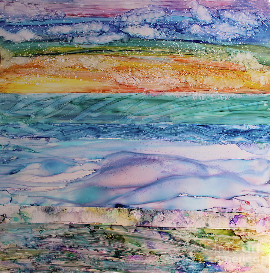 Ocean Emotion Painting by Alene Sirott-Cope