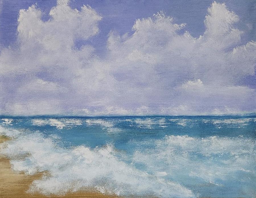 Ocean Front View Painting by Julie P Turner - Pixels