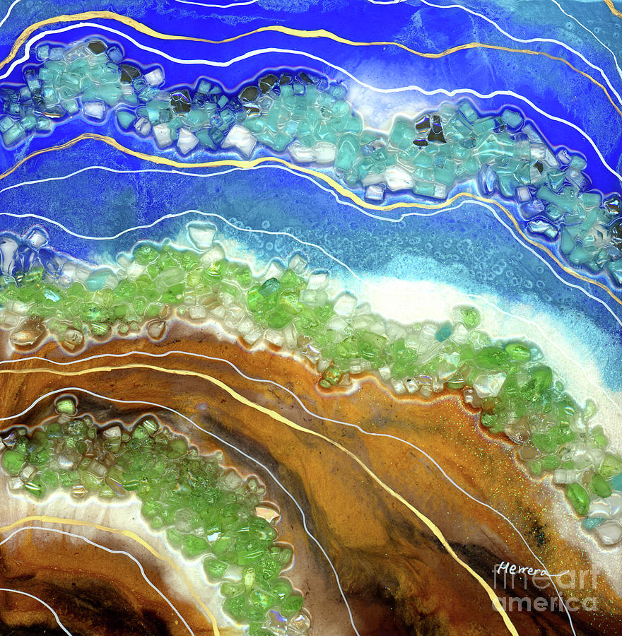 Ocean - Resin Geode Painting