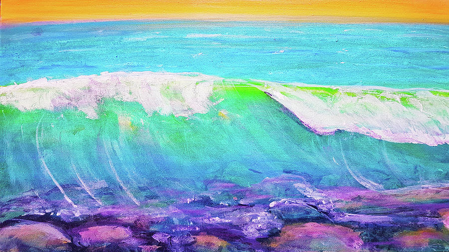 Ocean Glaze Painting by Rose Lewis