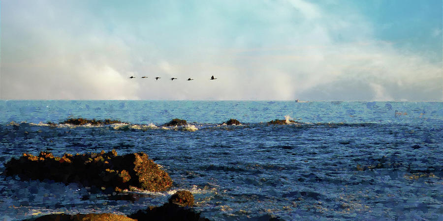 Ocean Horizon From Laguna Shore Digital Art