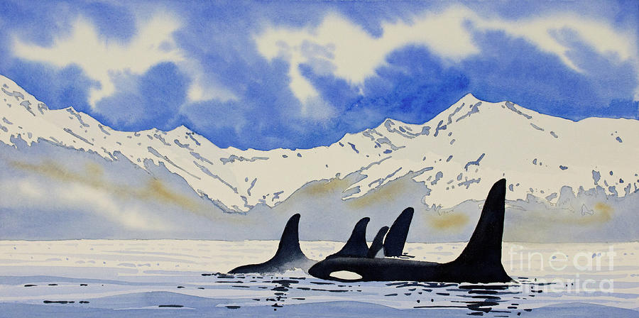 Ocean Hunters Painting by Norma Appleton