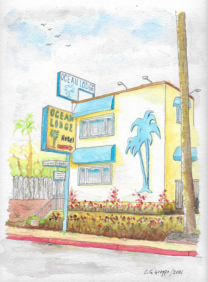 Ocean Lodge In Santa Monica, California Painting
