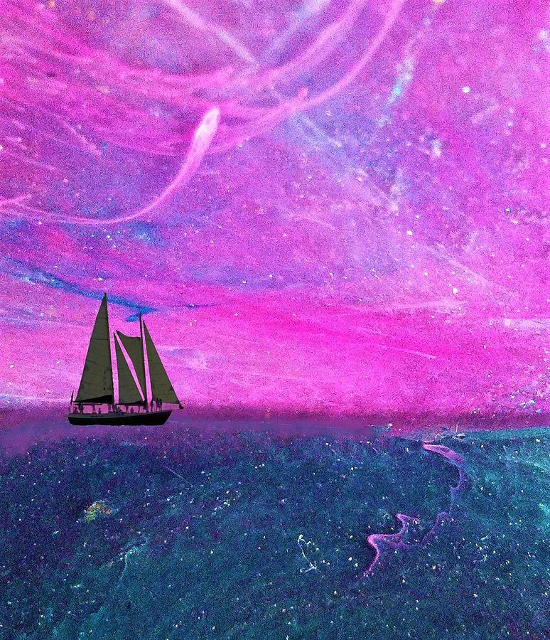 Ocean Meets Sky 3 Digital Art by Mary Poliquin - Policain Creations