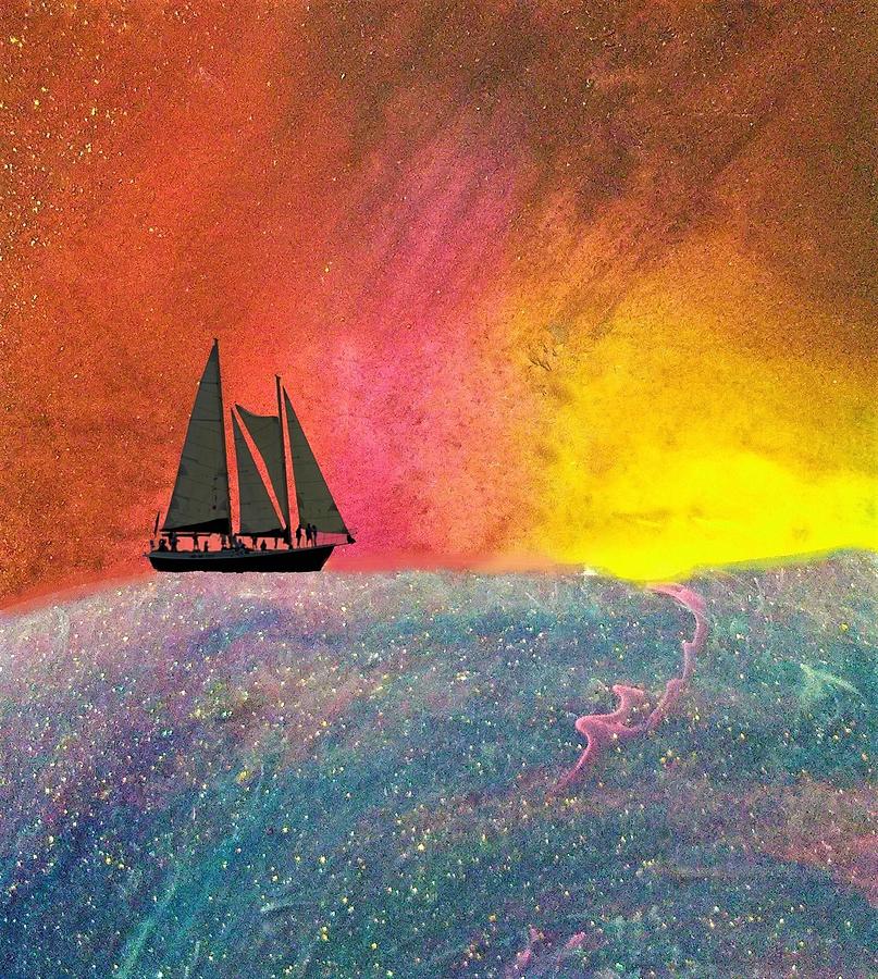 Ocean Meets Sky 4 Digital Art by Mary Poliquin - Policain Creations