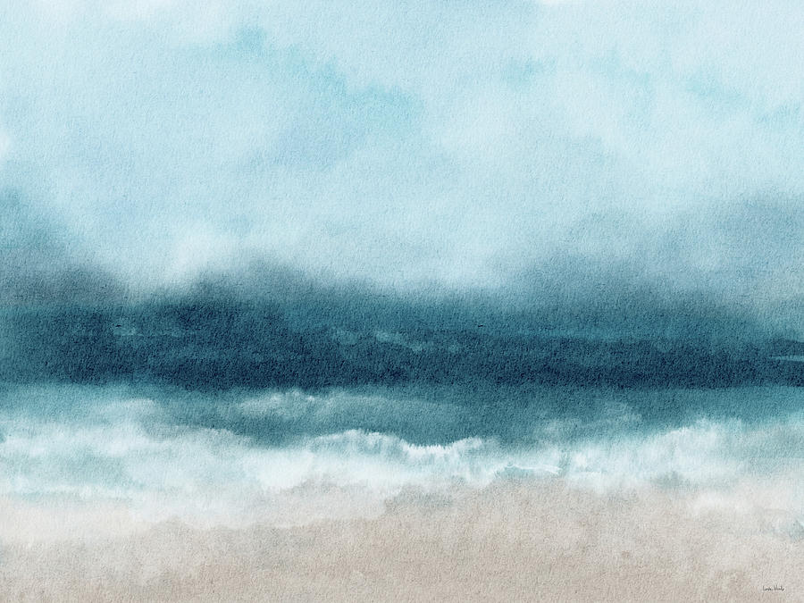 Ocean Mist- Art by Linda Woods Mixed Media by Linda Woods
