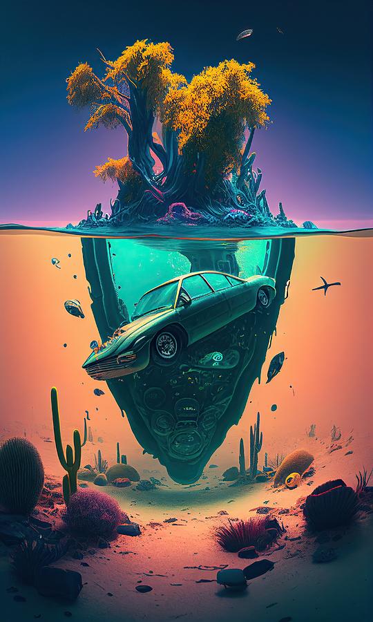 Fantasy Painting - Ocean of Fantasy by My Head Cinema