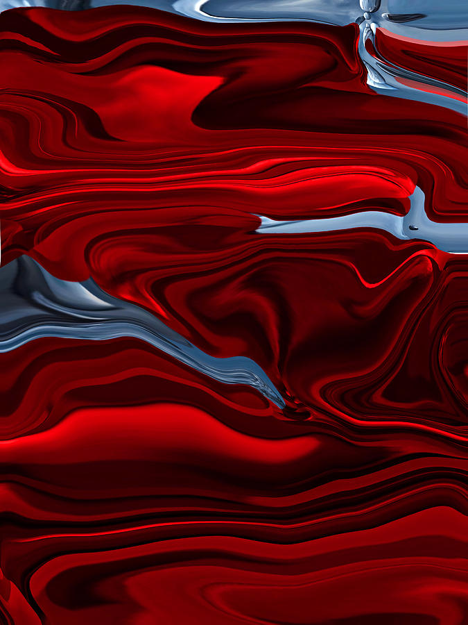 Ocean of Lava Digital Art by Abstract Art By Erica