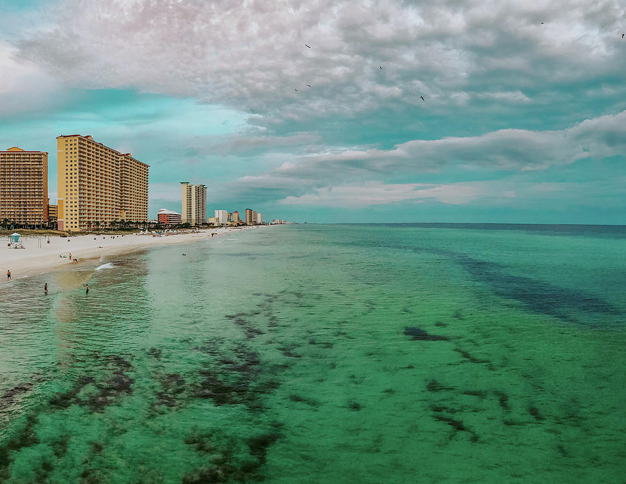 Ocean Panama City, Beach Florida Digital Art by Beverly Evans