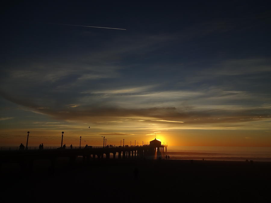 Ocean pier in foggy bright sunlight Photograph by Ann Zimmer - Fine Art ...