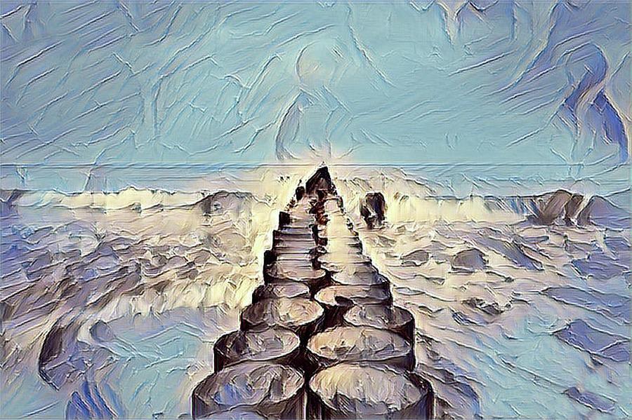 Ocean Pilers Painting