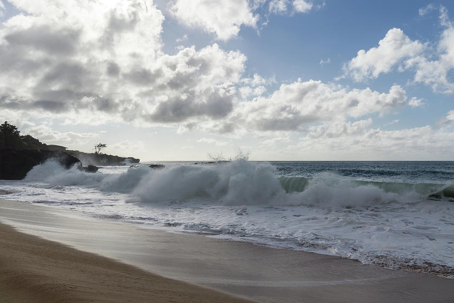 Ocean Power - Surfs Up on Waimea Bay Beach North Shore Oahu Hawaii Photograph by Georgia Mizuleva