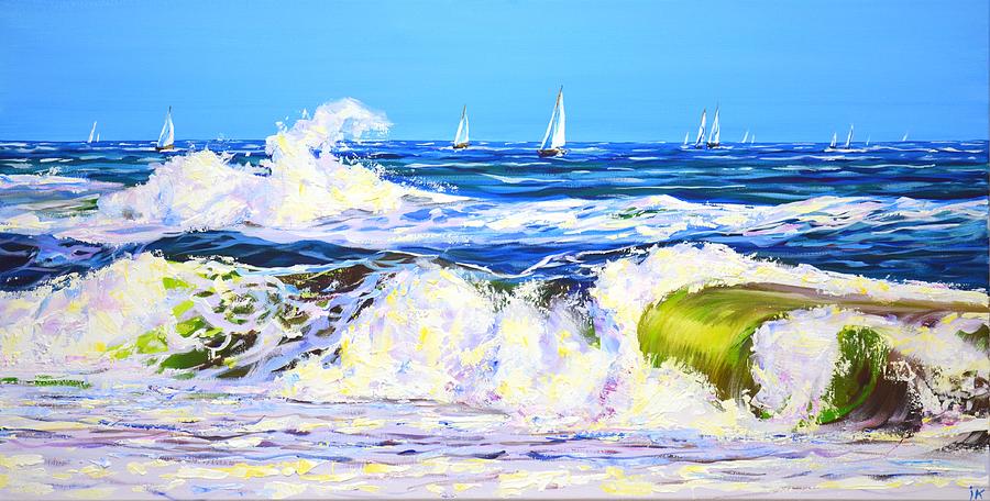 Ocean. Regatta. Painting by Iryna Kastsova