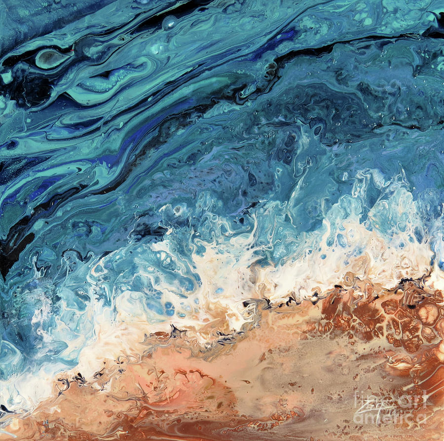 Ocean Shore Painting by Zan Savage