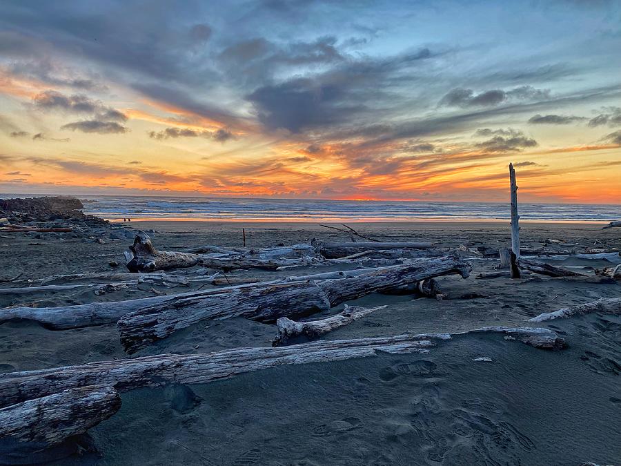 Ocean Shores Sunset 2 Photograph by Jerry Abbott