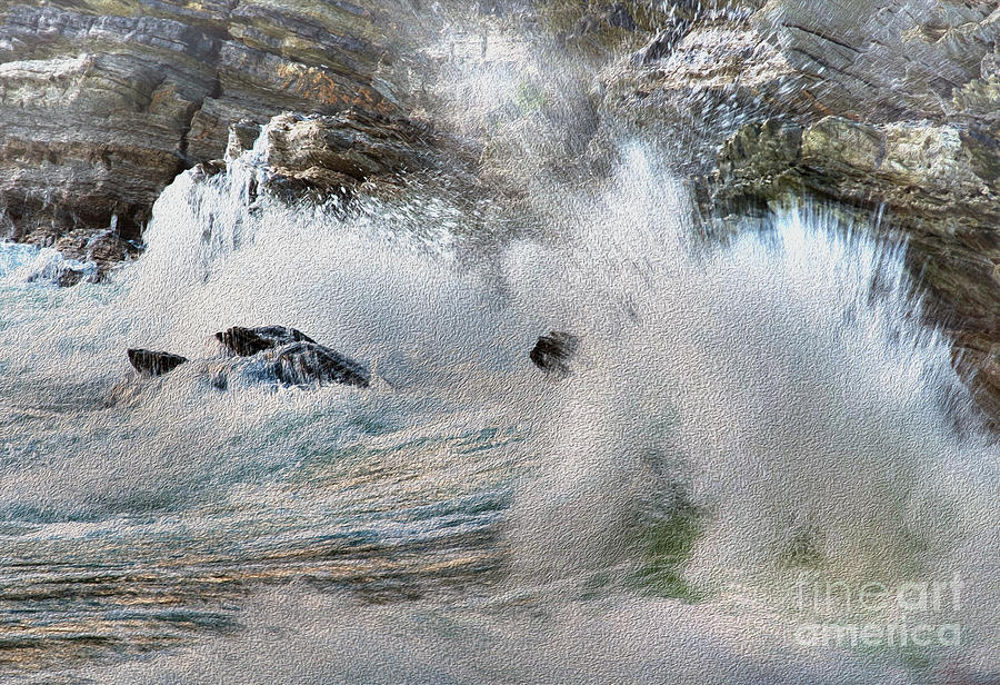 Ocean Splash Digital Art by Deb Nakano