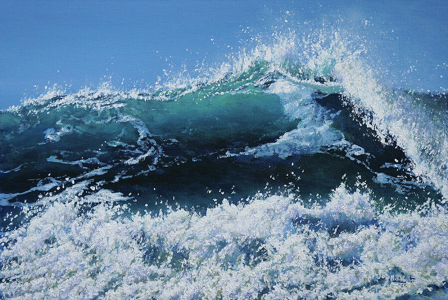 Ocean Spray - wave Painting by Mark Woollacott - Fine Art America