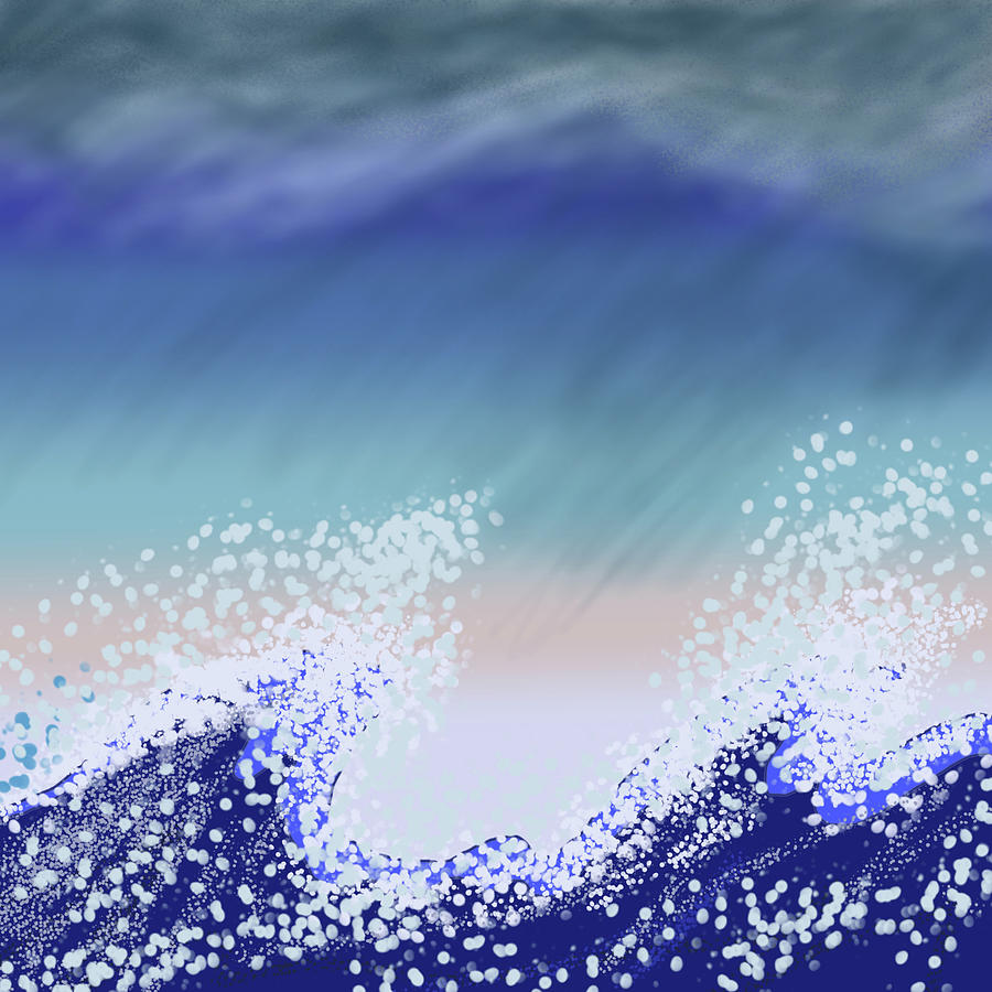Ocean Storm 2 090321 Digital Art by Mary Bedy