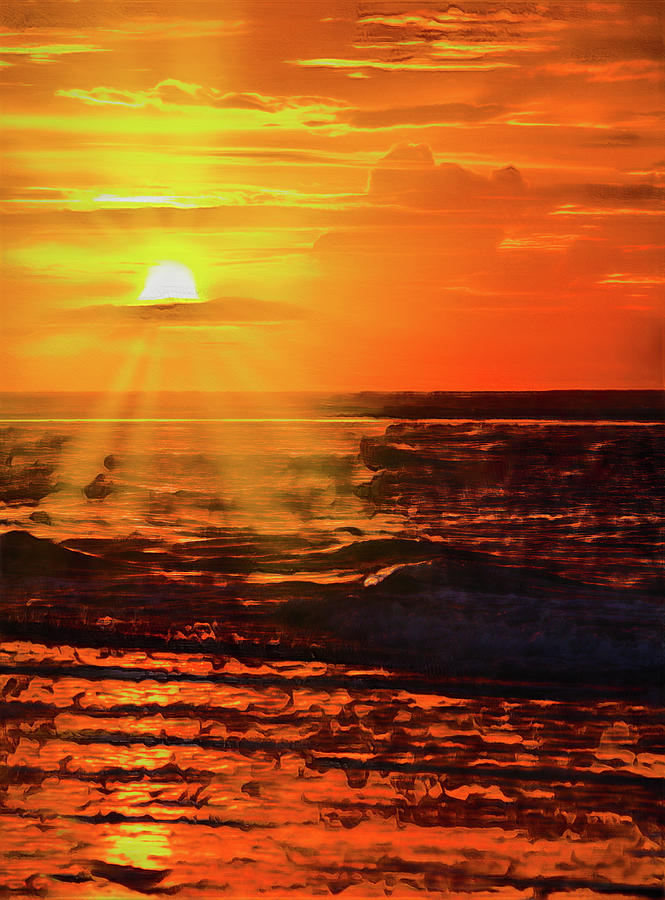 Ocean Sunrise 1 DecorArt Photograph by Dan Carmichael