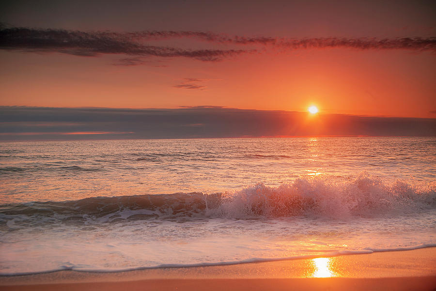 Sunset Photograph - Ocean Sunrise by Andrew Soundarajan