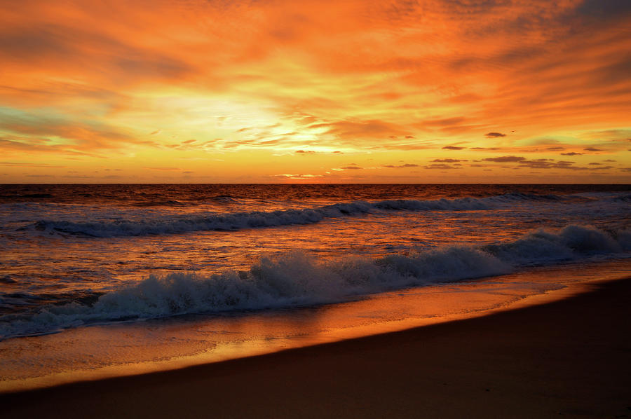 Ocean Sunrise - Nauset Light Beach Photograph by Dianne Cowen Cape Cod Photography