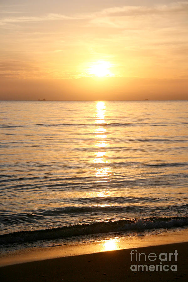 Ocean Sunrise Vertical Photograph