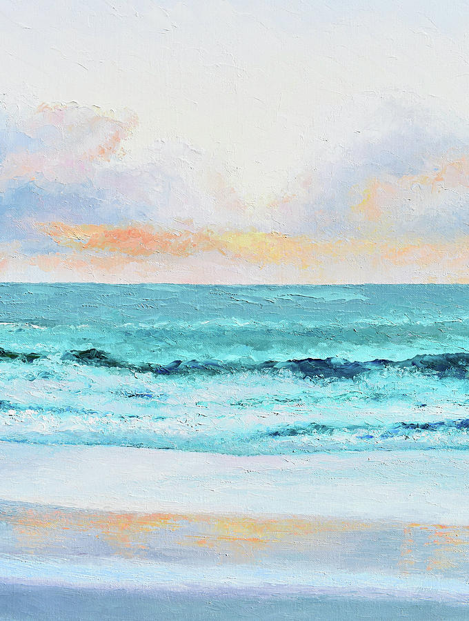 Summer Painting - Ocean Sunset 1 - seascape by Jan Matson