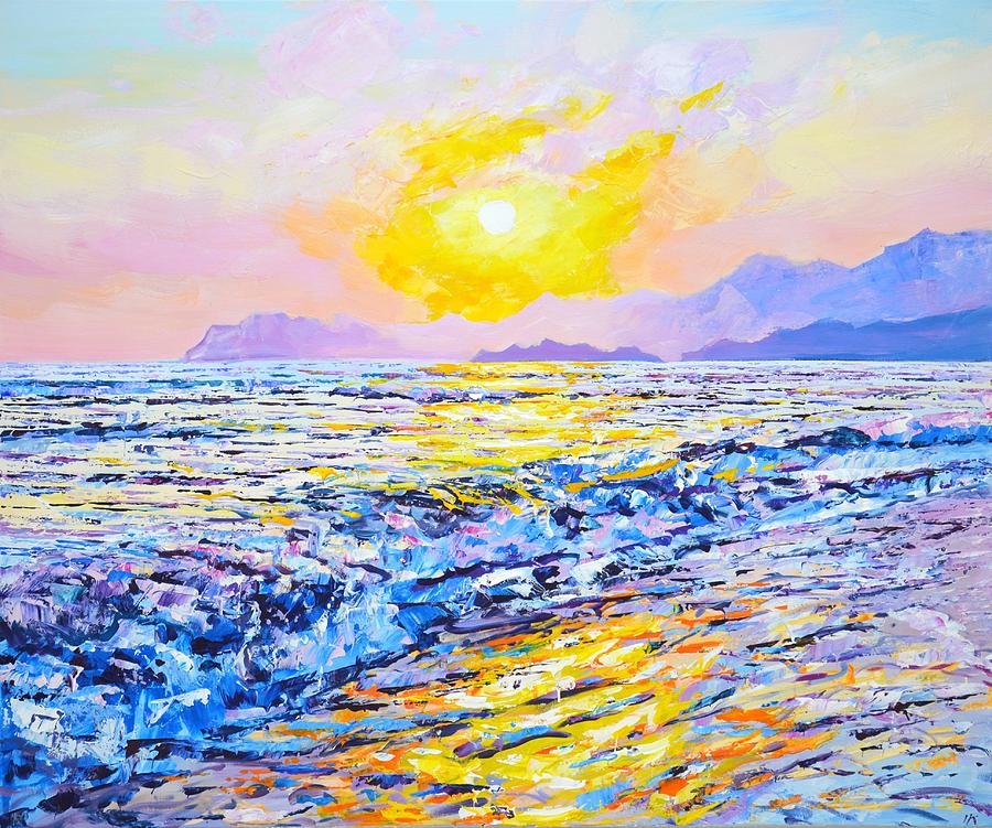 Ocean. Sunset 2. Painting by Iryna Kastsova