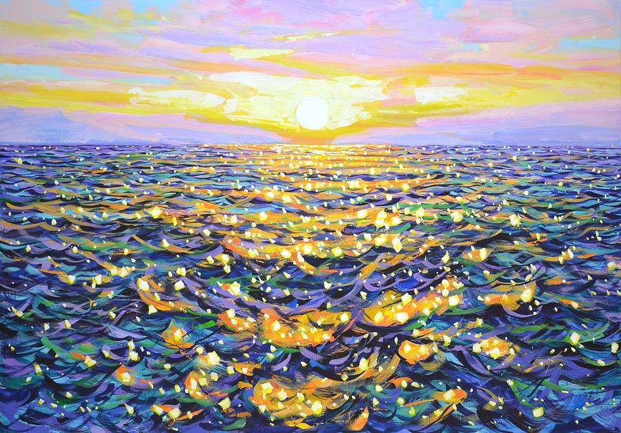 	Ocean. Sunset 6. Painting by Iryna Kastsova